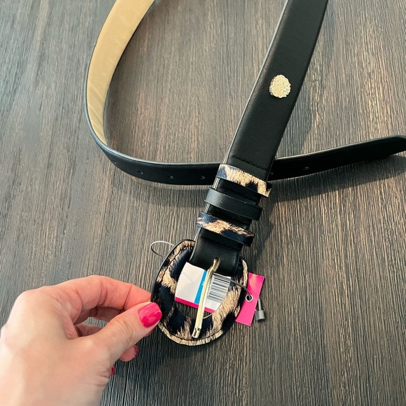 Vince Camuto Accessories - Vince Camuto Black/Leopard Belt
